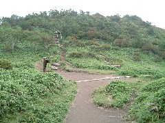 山頂手前の小広場